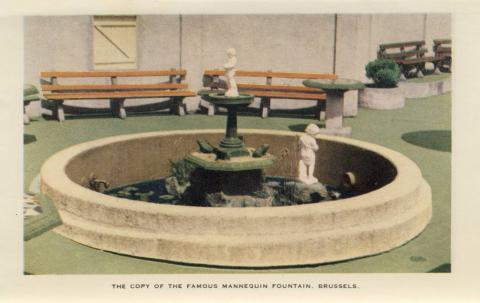 A copy of the famous Mannequin Fountain, Brussels, Arthurs Seat