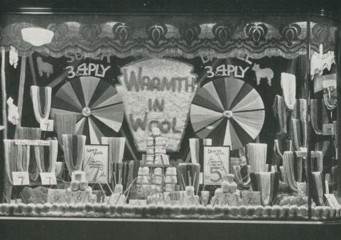 Coles, window dressing competition, Brunswick, 1934