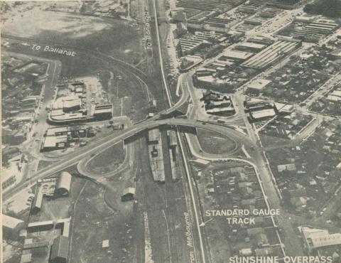 An aerial view of Sunshine Overpass, 1962