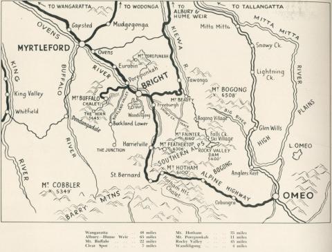 Map of Bright and surrounding district, c1960