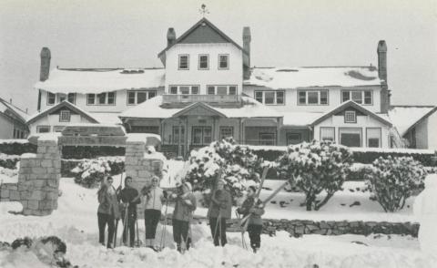 The Chalet in Winter, Mount Buffalo, c1960