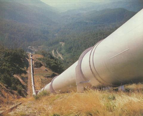 Large pipeline that serves McKay Creek power station, Kiewa, 1971