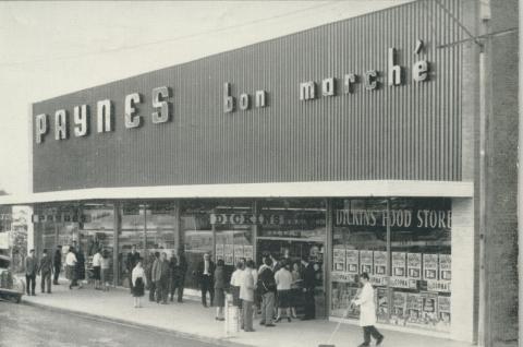 Paynes new store at Morwell, 1960
