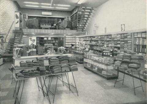 Gary & Murray's new menswear store, Geelong, 1960