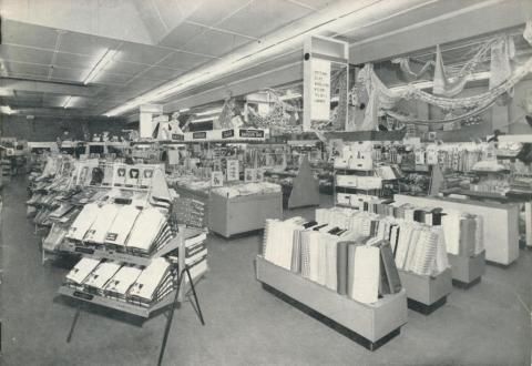 Re-modelled interior of Dryen's, 365 Sydney Road, Brunswick, 1960