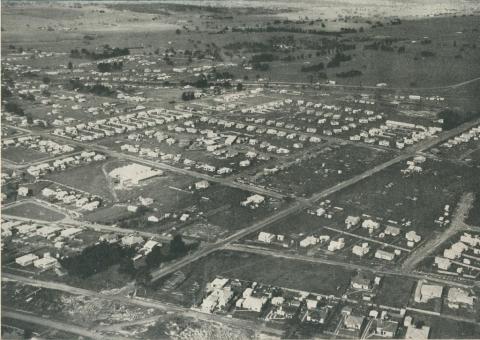 Aerial view of the housing area, Traralgon, 1951