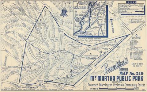 Map Mount Martha Public Park, 1949