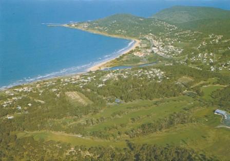 Aerial view of Lorne, with golf course in the foreground