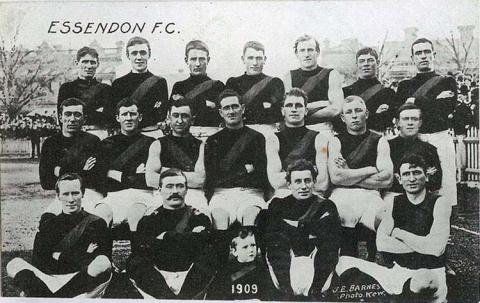 Essendon Australian Rules football club, 1909