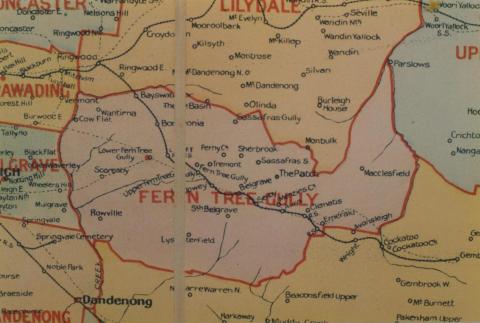 Fern Tree Gully shire map, 1924