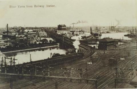 River Yarra from railway station, Melbourne