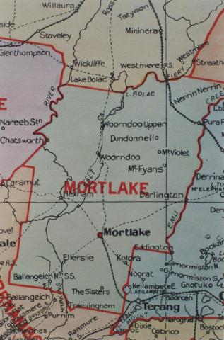 Mortlake shire map, 1924