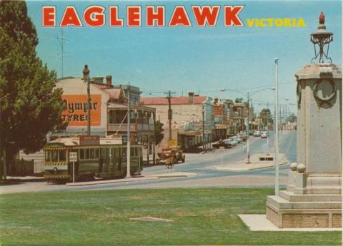 The Cenotaph and High Street, Eaglehawk