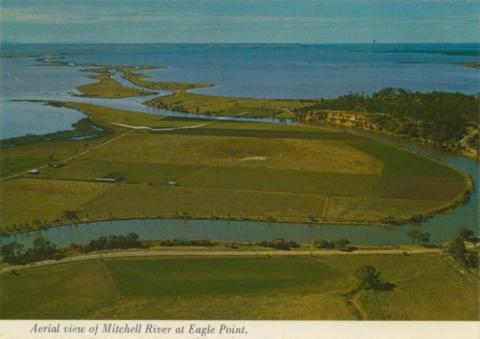 Aerial view of Mitchell River, Silt Jetties and the Bluff at Eagle Point