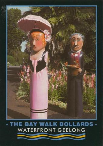 Daniel Bruce and young woman, Bay Walk Bollards, Geelong, 2004