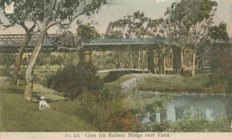 Glen Iris Railway Bridge over Yarra, Toorak, 1908