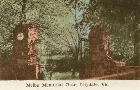 Melba Memorial Gate, Lilydale, 1964