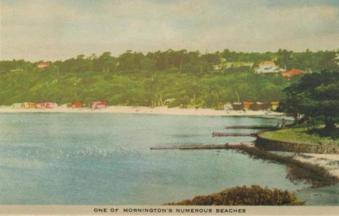 One of Mornington's numerous beaches, 1951