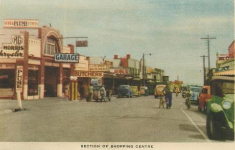 Section of shopping centre, Mornington, 1951