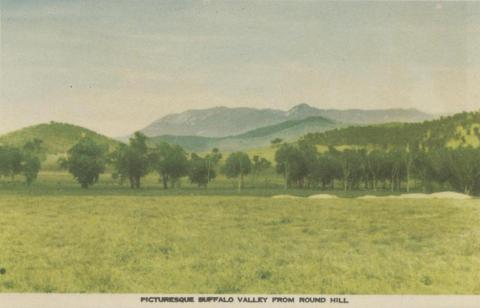 Picturesque Buffalo Valley from Round Hill, Myrtleford, 1953