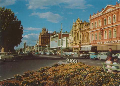 Looking down Pall Mall, Bendigo, 1970