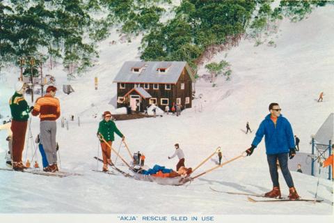 Akja Rescue Sled in Use, Falls Creek Ski Village