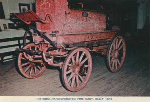 Historic Hand-operated Fire Cart, Built 1903, Walhalla