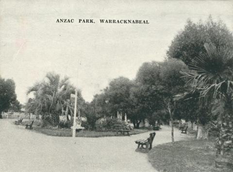 Anzac Park, Warracknabeal, 1945