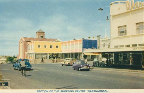 Section of the shopping centre, Warrnambool, 1960