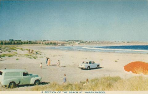 A section of the beach at Warrnambool, 1960