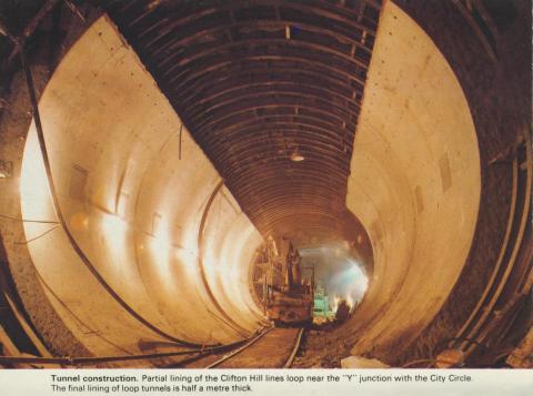 Clifton Hill Line, under construction 1971-82
