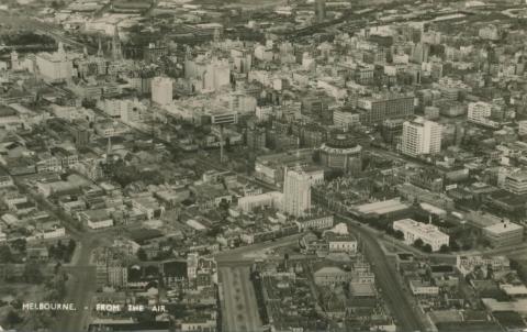 Melbourne from the air, 1957