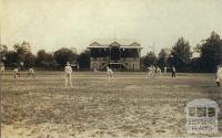 Benalla versus Collingwood cricket match, Benalla Oval, Easter Monday, 1909