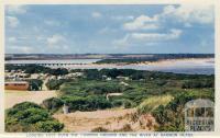 Looking east over the camping ground and the river at Barwon Heads, 1964