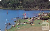 Boating on Aura Lake at Cardinia Creek Reservoir, Clematis