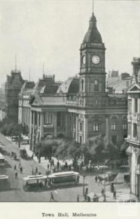 Town Hall, Melbourne, 1918