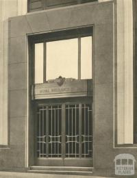 Royal Insurance Building, the main doorway, Melbourne, 1940