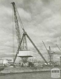 Jib-Crane, Williamstown naval dockyard, 1956