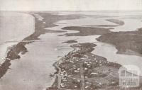 Aerial photograph showing Lakes Entrance and Gippsland Lakes, 1934