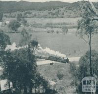 Train transportation Myrtleford, 1951