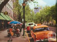 Looking down Collins Street, Melbourne, c1958