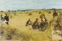 Hay harvesting, Romsey, 1958