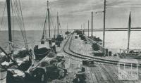 Part of the fishing fleet, Port Welshpool, 1955