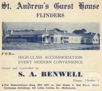 St Andrews Guest House, Flinders, 1949