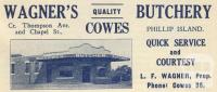 Wagner's Butchery, Cowes, 1949