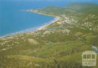 Aerial view of Lorne, with golf course in the foreground