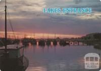 Sunset over the boat harbour, Lakes Entrance