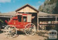 Swan Hill, Cobb & Co Coach, Pioneer Settlement. Carried 11 passengers plus mail and operated at Hay, Wentworth and Swan Hill