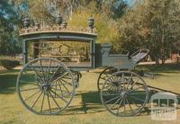 Swan Hill, Horse-drawn Hearse, Pioneer Settlement. Made in England in 1900 and operated at Nagambie and Castlemaine