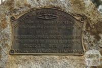 Memorial, Vaughan Springs Cemetery, 2000